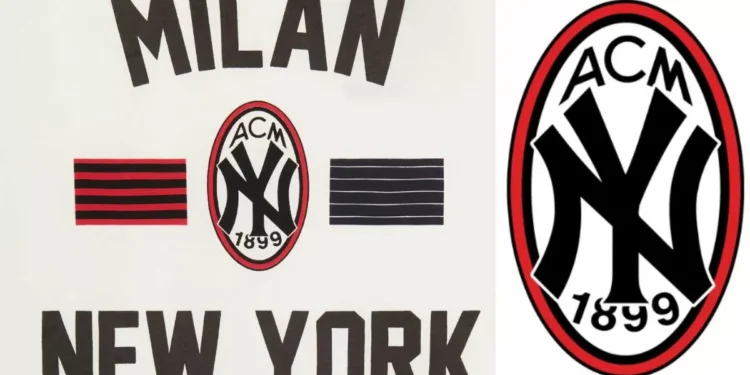 NY Yankees y AC Milan fusionan sus logos en nueva colaboración