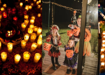 ¿Cuál es la relación de la celebración de Halloween con el Día de los Santos y el Día de Muertos?