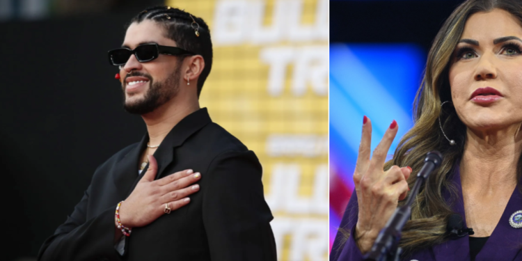 “No van a eficiencia dormir en las noches”: la advertencia de Kristi Noem por la elección de Bad Bunny en el Super Bowl