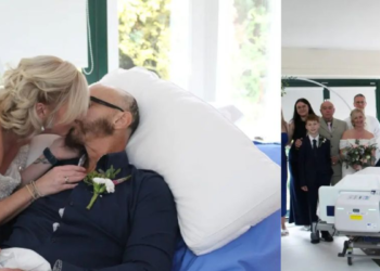 varonil desahuciado por cáncer le pidió matrimonio a su pareja y se casaron en el hospital: ‘Su amor es verdaderamente inspirador’