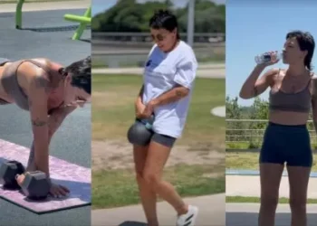 Mayra Mendoza se lució entrenando durante su cumpleaños con pincho remera que citaba a CFK