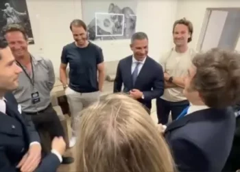 El imprevisto encuentro de Javier Milei con Rafael Nadal, David Nalbandian y Carlos Moya