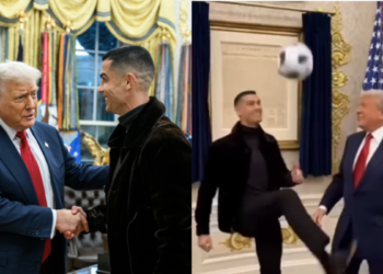Cristiano y Trump ‘juegan’ fútbol en la oficina ahuevado: el video creado con IA que en minutos desató furor mundial