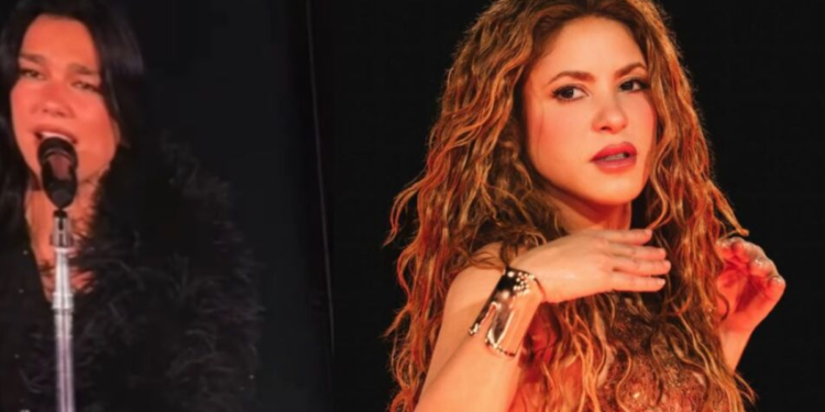 La emocionante reacción de Shakira al ser todo oídos el gloria que Dua Lipa le hizo en Bogotá al cantar ‘Antología’: ‘La música nos une’