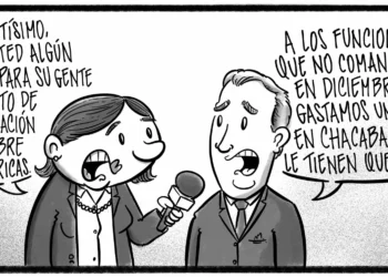 Caricatura de Noticiero Poteleche 4 noviembre 2025