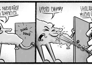 Caricatura de Noticiero Poteleche 1 enero 2026