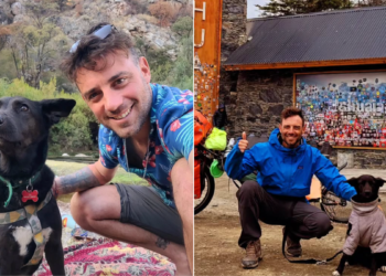Renunció a un trabajo estable y eligió estar la aventura junto a su fiel compañera de cuatro patas