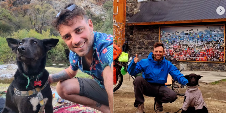 Renunció a un trabajo estable y eligió estar la aventura junto a su fiel compañera de cuatro patas