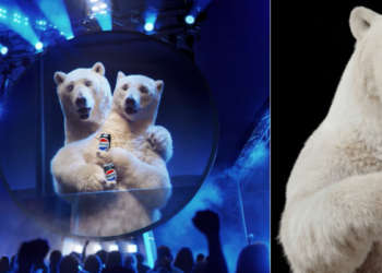 Pepsi va más allá y pone el oso polar de Coca-Cola como figura de sus redes sociales