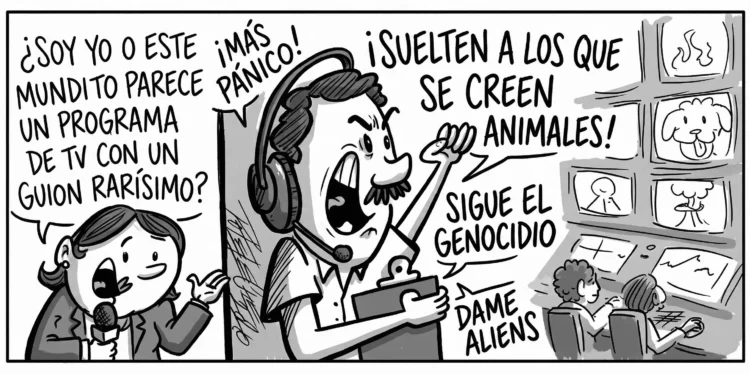 Caricatura de Noticiero Poteleche 22 febrero 2026