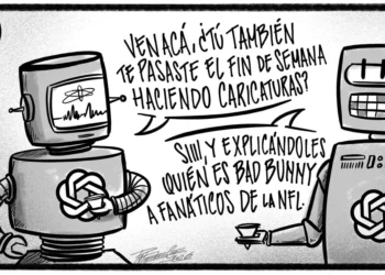 Caricatura de Noticiero Poteleche 8 febrero 2026