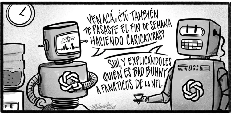 Caricatura de Noticiero Poteleche 8 febrero 2026
